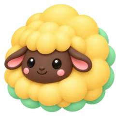 A merino sheep with a yellow outer coat